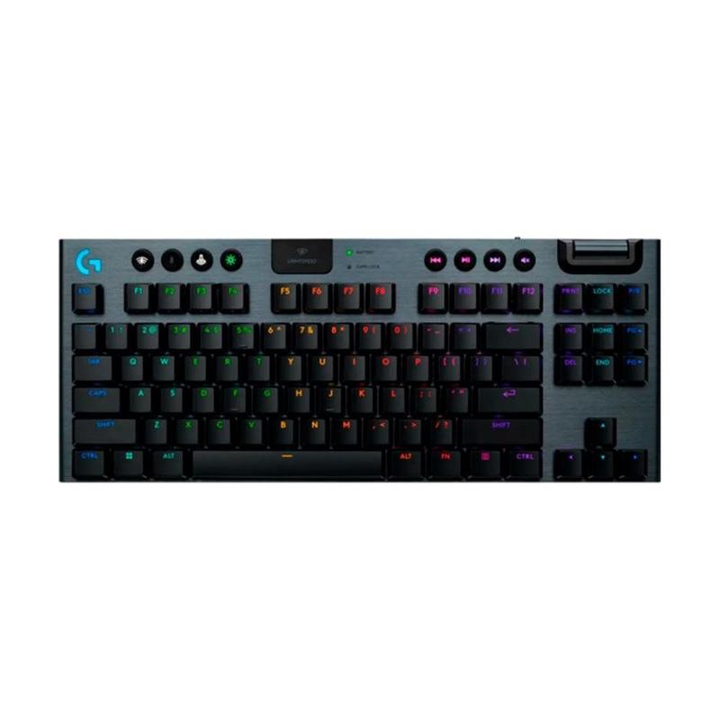 Imagem do produto Teclado Mecânico Gamer sem fio Logitech G915 X Lightspeed TKL Switch Brown Tactile - Preto em Magazine Luiza